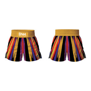 Short de MMA brodé floral en tissu worested pour hommes Décoration à volants Conception de jambe fendue pour combat Gym Kickboxing BJJ No Gi Training - Product Image 3