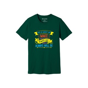 เสื้อยืดผ้าฝ้าย100% พิมพ์ลายด้วยความมีน้ำใจขนาด160 180ถึงหนักมี12สีที่สามารถปรับแต่งดีไซน์และการจัดวางของคุณเองได้ - Product Image 3