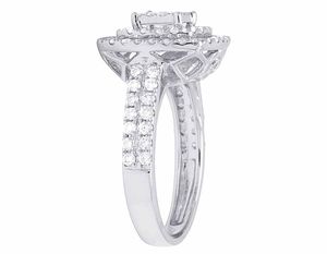 S925 <b>Silver</b> Moissanite Bridal <b>Ring</b> <b>Set</b> With Cluster Design Elegant Wedding Jewelry for Women Fashion Anniversary Gift - Product Image 5