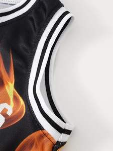 Conjunto Deportivo de 6 Piezas para Niños, Camiseta Deportiva sin Mangas y Pantalones Cortos de Baloncesto - Product Image 5