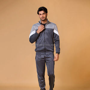 ชุดวอร์มซิปผู้ชายแบบกำหนดเอง ชุดออกกำลังกาย ชุดกีฬา กางเกงวอร์มและเสื้อฮู้ด ชุดสองชิ้นสำหรับผู้ชาย - Product Image 1