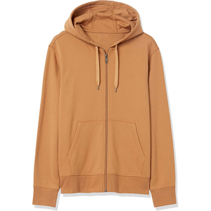 2025 peso ligero hombres manga larga cremallera Sudadera con capucha calidad Premium 100% algodón transpirable hombres cremallera básicos Unisex sudaderas con capucha - Product Image 5