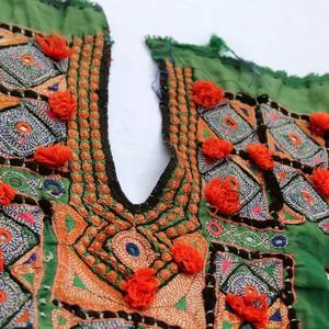 <b>Vintage</b> Boho Banjara Embroidered Neck Yoke Banjara Embroidery Collar Banjara Fabric Textile - Product Image 1