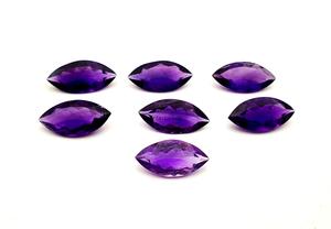 ลูกปัดอัญมณีทรงหลวมตัดเหลี่ยมเพชรพลอยสำหรับทำเครื่องประดับหินอเมทิสต์ธรรมชาติขนาด7x14มม. - Product Image 2