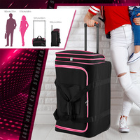 Sac à roulettes personnalisé 100L Ensemble de bagages Sac de voyage pliable Sac de danse avec porte-vêtements