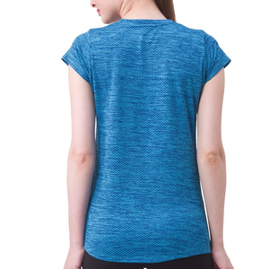 Camiseta para correr de algodón orgánico 100% para mujer, camisetas deportivas ajustadas ligeras transpirables sostenibles para mujer - Product Image 6