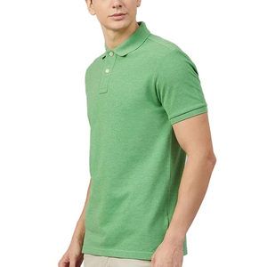 Polo homme de qualité supérieure 100% coton, manches longues, col montant, polo homme, t-shirt - Product Image 3