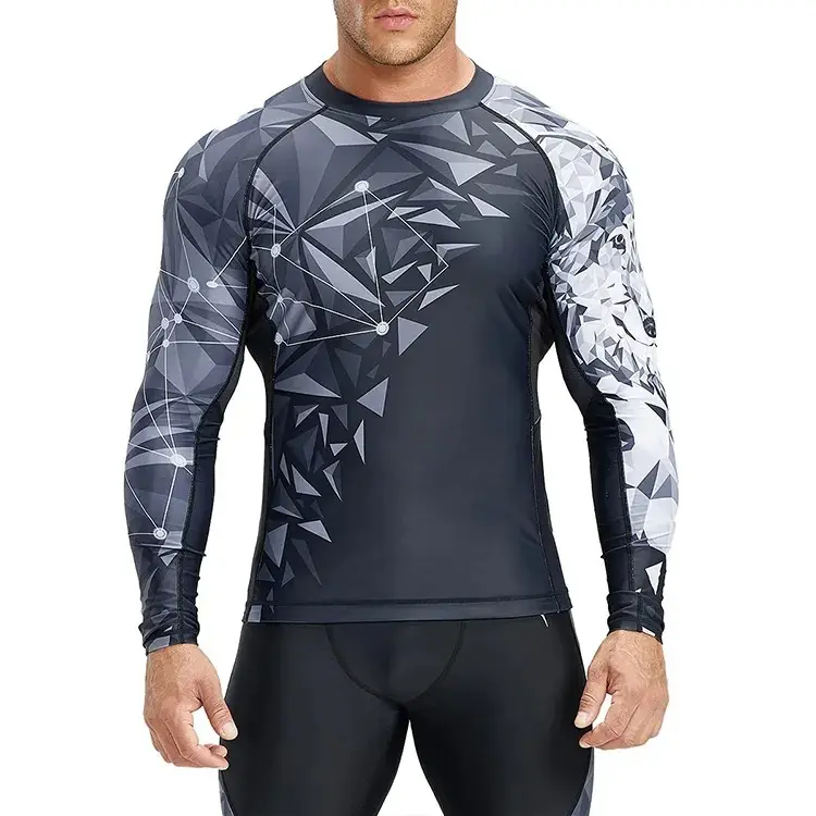 Best Verkopende Mannen Compressie Shirts Bjj Rash Guards Te Koop Op Wholesale Tarieven