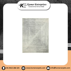 Fait à la main de luxe abstrait bambou soie antidérapant pile moyenne brodé tapis de prière moelleux conception persane tapis ensemble de bureau - Product Image 5