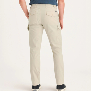 Pantalones cargo de lona ligeros para hombre personalizados OEM diseño de patrón recto informal multibolsillo con cintura media - Product Image 5