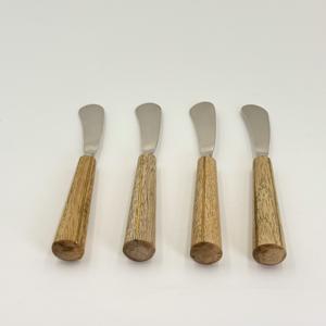 Cuchillos para Mantequilla de Acero Inoxidable con Mango de Madera, Juego de Cubiertos, Cuchillo para Mantequilla, Uso en Restaurantes, Hoja de Acero Inoxidable - Product Image 2
