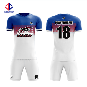 Camiseta de fútbol personalizada de poliéster 100% ligera, diseño sublimado frontal, opciones de marca completas para el club de entrenamiento diario del equipo - Product Image 4