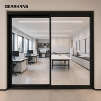 Porte coulissante automatique en verre, porte d'entrée commerciale à cadre en aluminium pour les projets de bureaux, d'hôpitaux et de centres commerciaux
