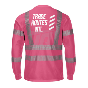 Ensemble global de sécurité réfléchissant industriel Chemise boutonnée à bavette en polyester avec col ras du cou Construction sur mesure pour les travaux en vrac - Product Image 3