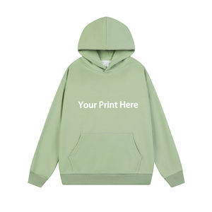 Sudadera con capucha y sudaderas para hombre en blanco de alta calidad personalizada marca privada Sudadera con capucha bordada personalizada hombro caído Sudadera con capucha de gran tamaño para hombre - Product Image 1