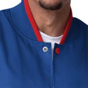 Chaqueta universitaria teñida Lisa a la moda para hombre diseño de letras de invierno personalizado decoración de botones acolchados lana de algodón satinado pesado - Product Image 4