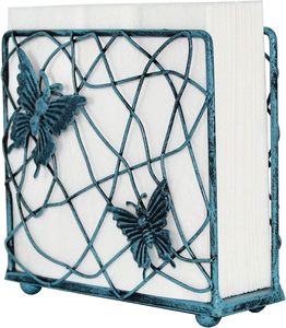 Porte-serviettes en métal tortue bleue de conception nautique élégant et durable pour la maison ou le bureau organise des serviettes pour une utilisation décorative - Product Image 4