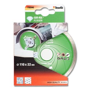 Disco de Diamante Continuo para Amoladora Kwb (110 mm) CUT FIX 795940 Producto Abrasivo - Product Image 3