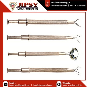 Herramienta de agarre de 4 puntas para diamantes, acero inoxidable, para perlas, dorada, para joyería y electrónica, herramienta de precisión para recoger objetos. - Product Image 2