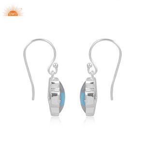 ต่างหูเงินแท้ 925 ประดับโอปอลออโรร่า ดีไซน์รูปไม้กางเขน ผู้จำหน่ายเครื่องประดับ - Product Image 4