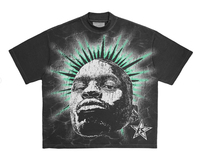 Kaos Pria Terbaru Custom Grosir Acid Wash DTG Printer Berkualitas Tinggi 100% Katun Rajut Ramah Lingkungan Kerah O-Neck