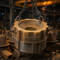Pengxin - Contenedor de Fusión de Hierro Dúctil Pintado de Gran Tamaño, Olla para Escoria para Equipos Metalúrgicos