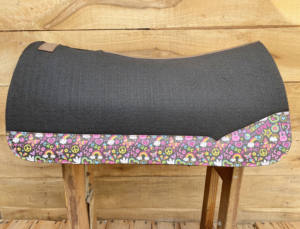 Tapis de selle en feutre profilé en cuir de vache argentin personnalisé accepté par OEM prix d'usine de gros Patch de cheval équestre occidental pour - Product Image 4