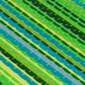 <b>Outdoor</b> Reversible Braided Polypropylene Rug Portable Travel <b>Mat</b> for Indoor and <b>Outdoor</b> Use Green Rainbow Design - Product Image 2