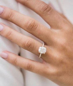 Chất lượng hàng đầu moissanite Nhẫn kim cương với đá lấp lánh đồ trang sức cho engagement Wedding party món quà kỷ niệm cho số lượng lớn xuất khẩu - Product Image 1