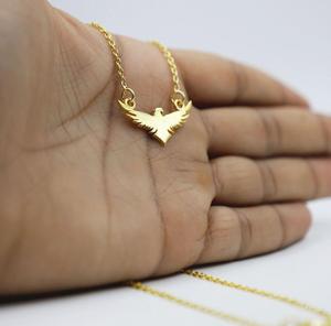 Mode En Acier Inoxydable Laiton Plaqué Or Aigle Collier Animal Forme Bijoux PAR HF CRAFTS - Product Image 2