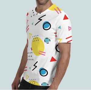 Camiseta antiarrugas de secado rápido transpirable de algodón 100% para hombre, ajuste holgado, tela suave y duradera, precio al por mayor, impresión Digital - Product Image 1