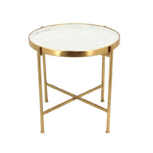 Plateau de nourriture en aluminium et verre de taille personnalisée de conception classique forme ronde pour plateau de service de nourriture de thé et de café fabriqué en Inde - Product Image 1