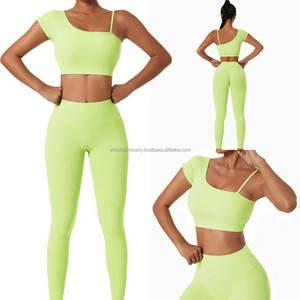 Nuevo Conjunto de Yoga para Mujer, 100% Algodón, Transpirable, Diseño Sólido Personalizable, Alta Calidad, Moda en Tendencia, Precio - Product Image 1