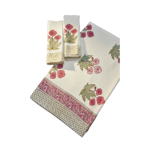 Essuie-tout de cuisine fantaisie imprimé souris en coton 40x60cm 180GSM 200TC Rose OEKO-TEX Faible MOQ OEM ODM Inde Personnalisé B2B - Product Image 6