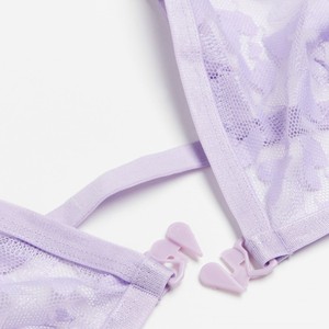 Niñas Popular suave escote cuadrado bajo impacto cuatro vías estiramiento peso medio importado deporte Rib Tempo Crop Bra Yoga trajes - Product Image 6