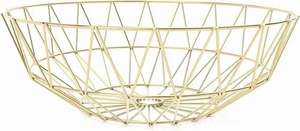 Hot Selling Customized Brass Plating <b>Mesh</b> Wire Fruit Bowl <b>Baskets</b> Handmade Kitchen Utensil for Table Top for Ramadan Wedding - Product Image 3