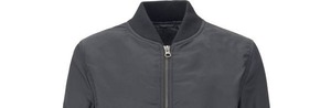 High Street OEM Chaqueta de béisbol para hombre Chaqueta de satén con letras de invierno Cuello alto Original 100% Poliéster Satén Bomber Cremallera - Product Image 5