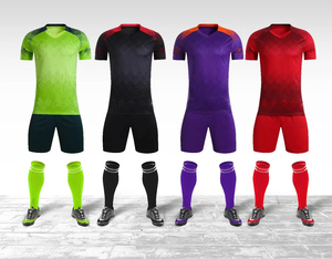 Best Quality Breathable Lightweight Soccer Uniform Sportswear Short sleeves T-shirt With Shorts OEM Service Available - Product Image 1