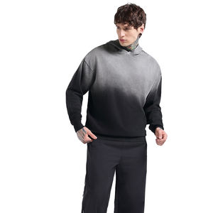 Custom Logo 100% Cotton Ombre Hoodies Unisex Tie Dye Heavyweight Oversized Hoodie Drop Shoulder Over Size Hooded <b>Sweatshirt</b> Hudi - Product Image 3