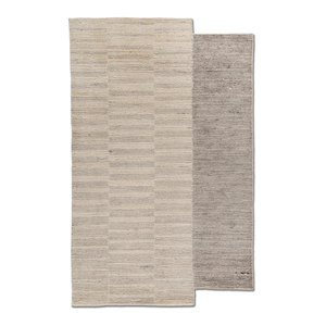 Contour Green Handmade <b>Wool</b> Rugs Striped Rectangle Contour Green Living Room Carpet Viscose Handloom <b>Wool</b> Rug for Home Use-Model - Product Image 1