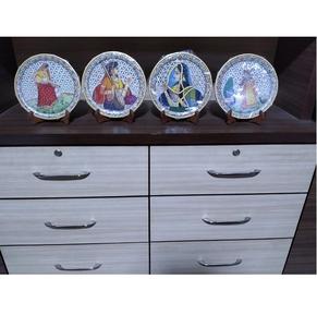 Plaques décoratives murales peintes à la main représentant des divinités hindoues, idéales pour la décoration intérieure, le salon, le temple et autres espaces. - Product Image 5