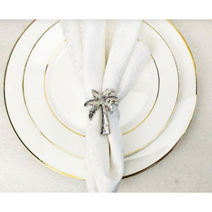 Nuevo diseño moderno en forma de corazón madre de perla servilleteros hechos de Metal con servilletero de fregona para accesorios de mesa de Ramadán - Product Image 6