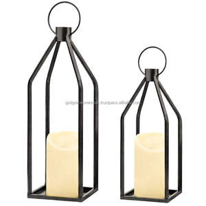 Wholesale Silver <b>Copper</b> <b>Lantern</b> Taper Candlestick Stands Handmade 6 Color Gravure Printed Christmas Wedding Home Decoration 2pcs - Product Image 3