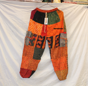 Parche de algodón hecho a mano trabajo HAREM indio cosido a mano Multi parche trabajo pantalón comodidad parche trabajo Harem pantalón - Product Image 3