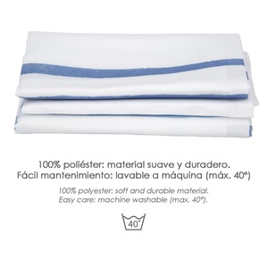 Tenda da doccia a righe blu 180x200 cm. Impermeabile - Product Image 3