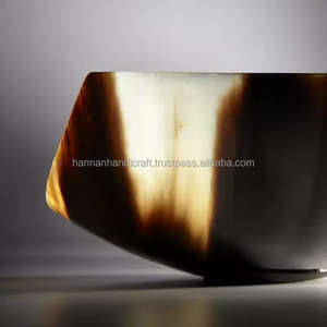 Tazón Ligero de Cuerno de Búfalo para Aperitivos y Cereales, Tazón Grande de Cuerno de Búfalo para Ensaladas y Frutas, Se Acepta Logotipo Personalizado - Product Image 2