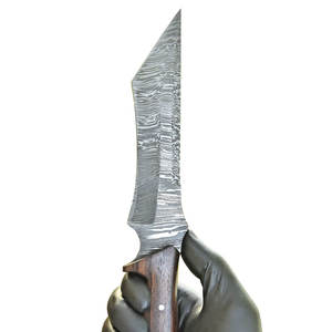 มีดแทรคเกอร์เหล็กดามัสกัสทำมือระดับพรีเมียม โครงสร้างฟูลแทง สำหรับใช้งานกลางแจ้ง ทำอาหาร และตั้งแคมป์ - Product Image 6