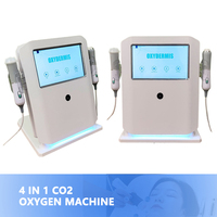 Machine faciale à oxygène exclusive 4 en 1, machine à jet d'oxygène portable, peeling à oxygène/ machine d'oxygénation à bulles de CO2