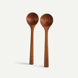 Cuillère de service rustique haut de gamme en bois naturel à long manche, outil de cuisine fait main, finition miroir, écologique, résistante à la chaleur, compatible lave-vaisselle - Product Image 6