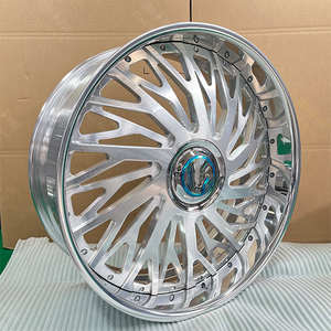 Cerchi in Lega RCSR 20/22/24/26 Pollici Cromati 5x127 6X139.7 6X135 8x180 22x10 24x9 26x9 26x12 Ruote Forgiate Personalizzate in Due Pezzi - Product Image 2